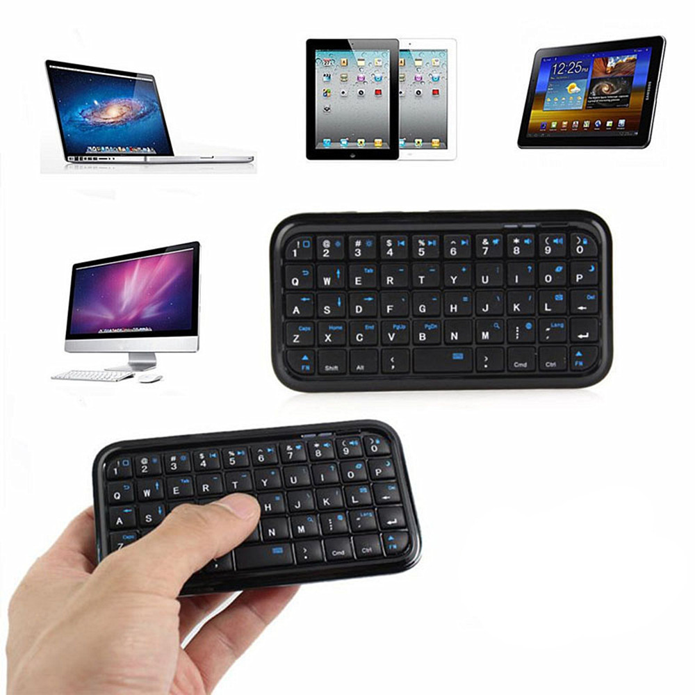 Mini Wireless Rechargeable Ultra-Thin Bluetooth 3.0 Keyboard - Black Mini Wireless Rechargeable Ultra-Thin Bluetooth 3.0 Keyboard - Black