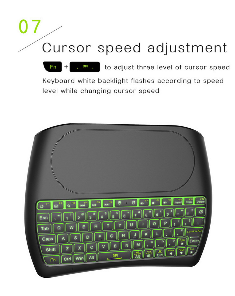 D8 Mini Keyboard Mouse Large Touchpad 2.4G Wireless Keyboard - Black D8 Mini Keyboard Mouse Large Touchpad 2.4G Wireless Keyboard - Black