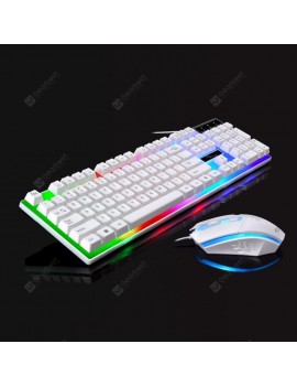 G21 Wired USB Luminous Computer Mechanical Backlit Keyboard and Mouse Set