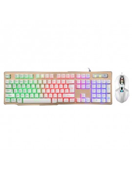 W20 Wired Game Keyboard Mouse Metal Set