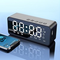 Wireless Bluetooth Speaker FM Radio Sound Box Desktop Alarm Clock Subwoofer Music Player TF Card Bass Speaker Boom For All Phone