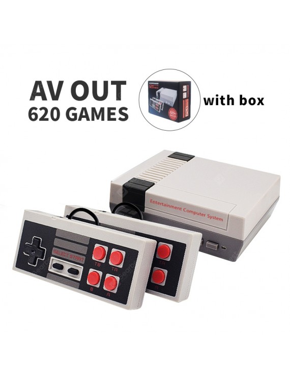 Game Accessories - Mini TV Game Console 8 Bit Retro Video Game Console Built-In 620 Games with Dual Controllers Handheld Game Player