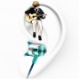 Earbud Headphones - Electroplated Braided Wiring with microphone Headset