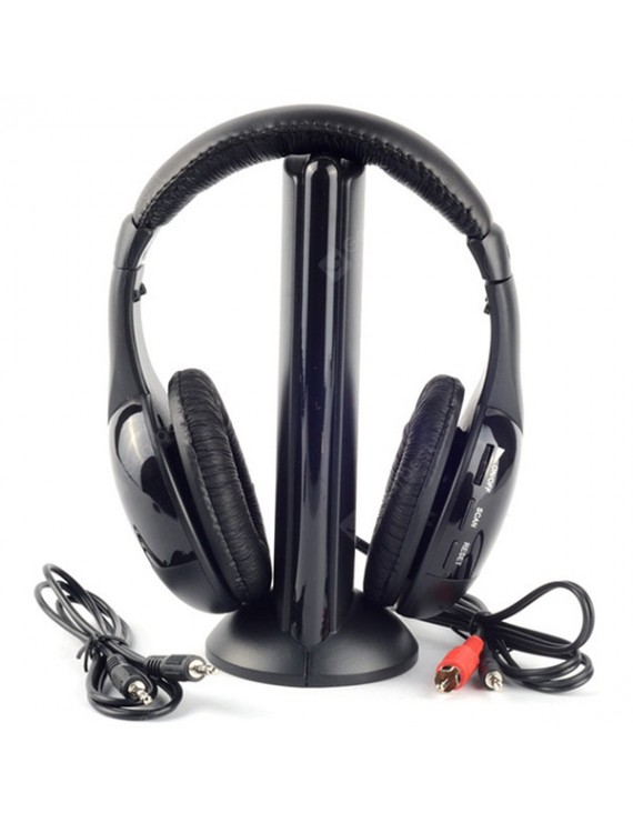 Earbud Headphones - MH2001 5 In 1 Hi-Fi Stereo Headphone With FM Radio Monitoring for TV / PC / MP3 / CD / DVD