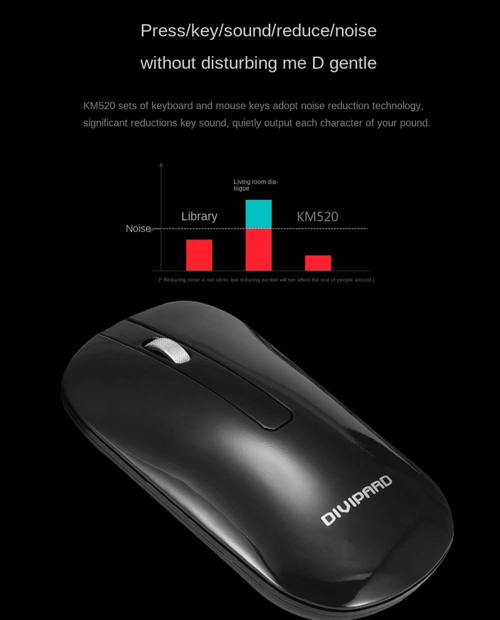 KM520 Slim Mute 2.4G Wireless Keyboard And Mouse Set Punk Style 96 Keys Keyboards for Desktop Laptop - Day Sky Blue