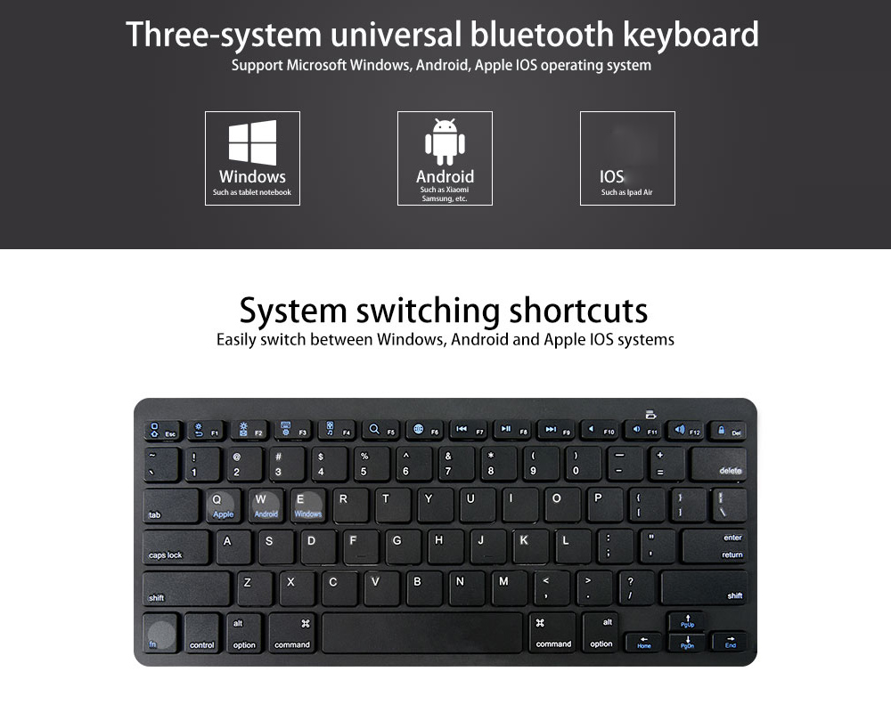 X5 Wireless Bluetooth Keyboard - Platinum